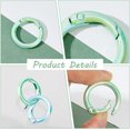 thumbnail image 5 of 20Pcs 10 Colors 24.5mm UV Plating Gradient Color Spring Gate Rings Zinc Alloy Spring O Rings Round Carabiner Snap Clips Spring Keyring O Buckles, 5 of 7