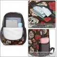 thumbnail image 4 of Skull and Rose Gothic Pattern 17" School Backpacks for Teens,Waterproof Oxford Fabric,S-Shape Padded Straps for School,Travel,Hiking,Camping, 4 of 6