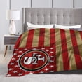 thumbnail image 3 of Manta de microfibra ultrasuave de los San Francisco 49ers, manta de microfibra de lujo para todas las estaciones, cálida para ropa de cama, sofá y viajes., 3 of 5