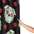 thumbnail image 4 of XMXY Skull Flower Folk Art Long Shower Curtains, Waterproof Weighted Thick Bathroom Curtain with 12 Iron Hook, 72x72 Inch, 4 of 9