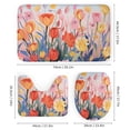 thumbnail image 3 of Watercolor Wildflowers Shower Curtain Sets with Rugs 4 Piece Rustic, 3 of 8