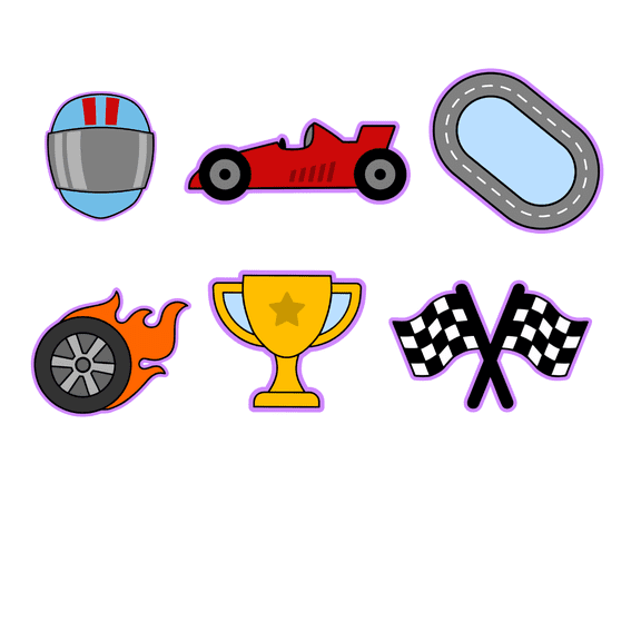 Race Day Icons Cutter Set