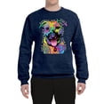 thumbnail image 2 of Don't Judge My Pitbull I Won't Judge Your Kids Funny Dog Lover Unisex Crewneck Graphic Sweatshirt, Vintage Heather Navy, X-Large, 2 of 3