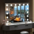 thumbnail image 6 of Hasipu 32" x 24" LED Lighted Makeup Mirror with 14 Dimmable LEDs White Vanity Mirror with 10X Magnification for Bathroom & Dressing Table, 6 of 7