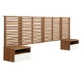 thumbnail image 2 of Modway Render Wall Mount King Headboard and Modern Nightstands in Walnut, 2 of 8