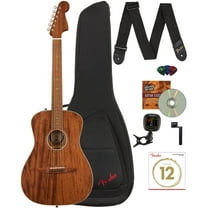 Fender Malibu Special Acoustic Electric Guitar Bundle with Gig Bag, Strap, Clip-on Tuner, Strings, String Winder, Picks, and Austin Bazaar Instructional DVD - Natural
