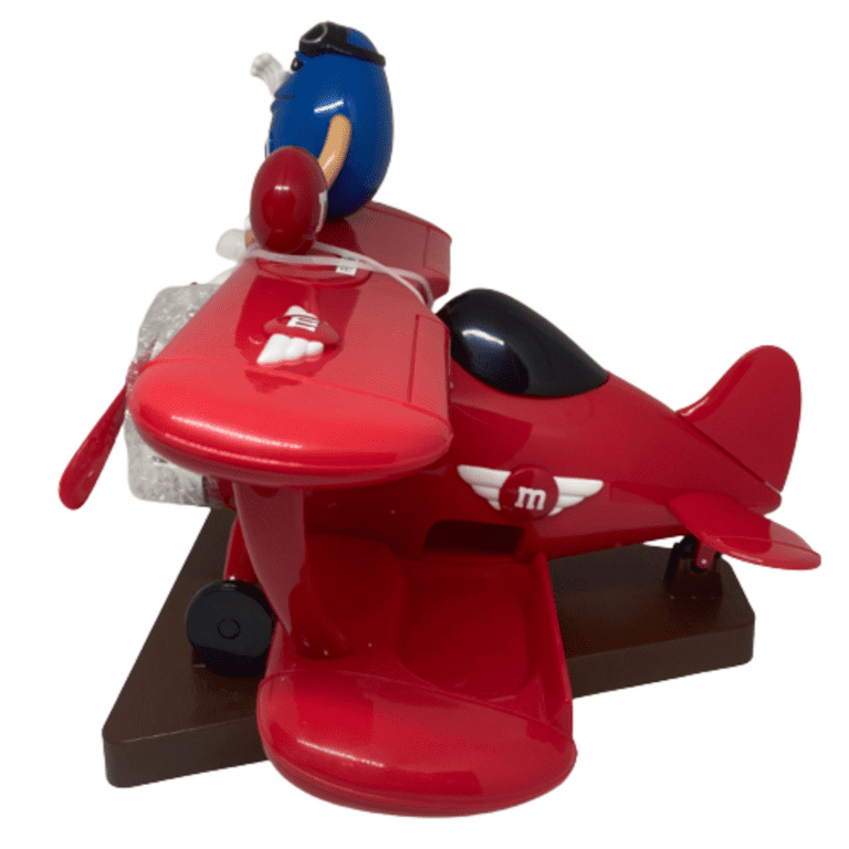 M&M's World Blue Character Red Airplane Candy Dispenser New