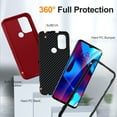 thumbnail image 2 of ELEHOLD for Motorola G Pure/Moto G Power 2022 Rugged Hybrid Case Military Grade Shockproof 360° Full Body Protection Slim Fit Anti-Scratch Case,Red, 2 of 7
