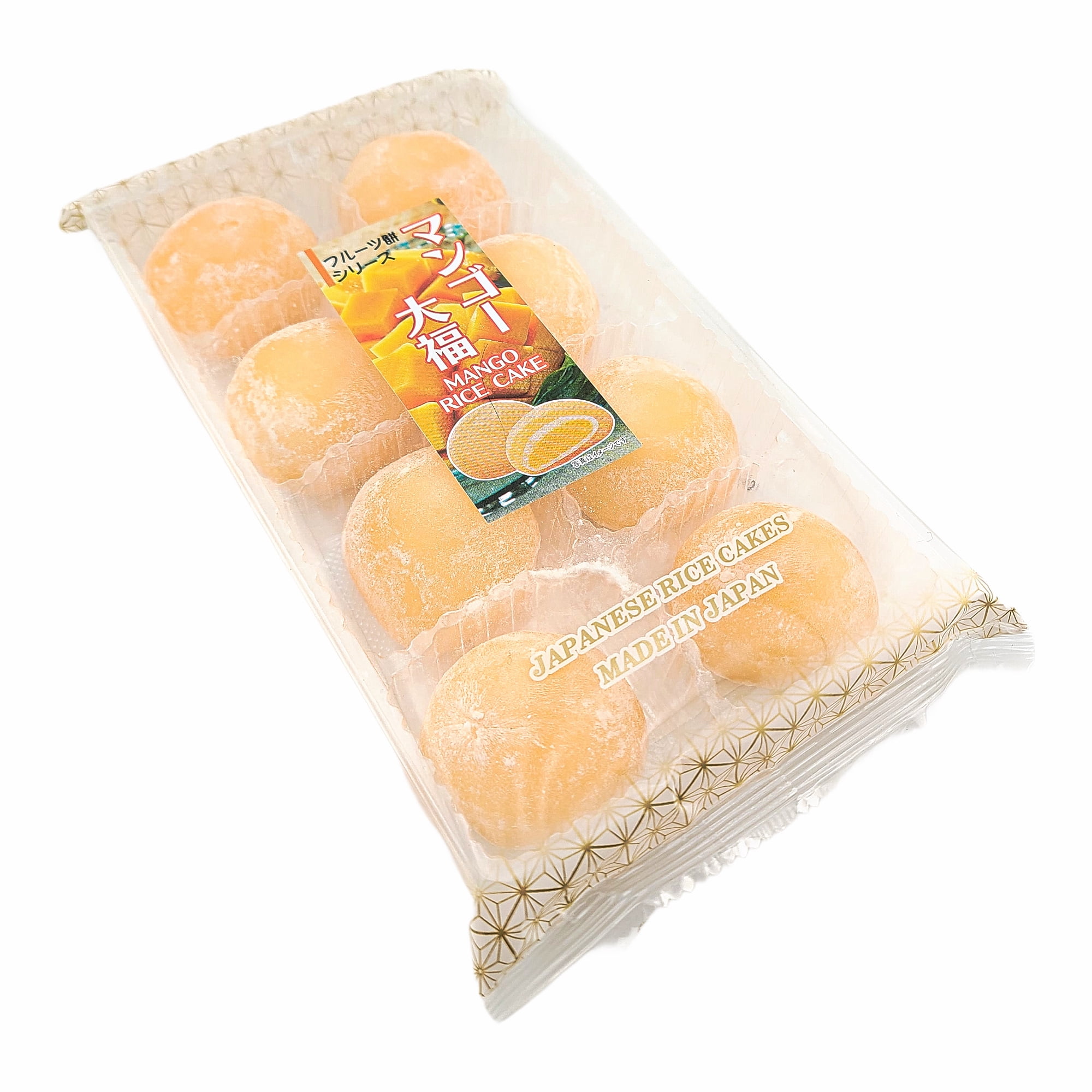 Japanese Mochi Fruit Daifuku MANGO Rice Cake 7.00 Oz / 200 g (Pack of 2)