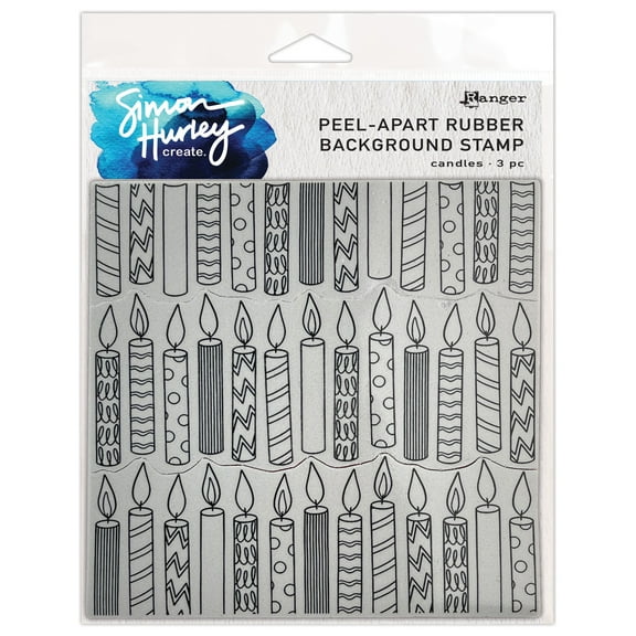 Ranger 6" x 6" Peel Apart Rubber Background Stamp Set
