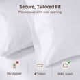 thumbnail image 5 of California Design Den Standard Bed Pillow Cases Set of 2 - Soft & Smooth 800 Thread Count 100% Cotton Sateen, Fits Standard and Queen Pillows - White, 5 of 9