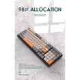 thumbnail image 3 of TFixol K3 Clavier de Jeu Mécanique Russe d'Inspiration Rétro - 100 Touches, Éclairage RVB, Commutateurs à Commutation à Chaud, USB-C Filaire, Capuchons de Touches Personnalisables, Design Vert Aqua, 3 of 6