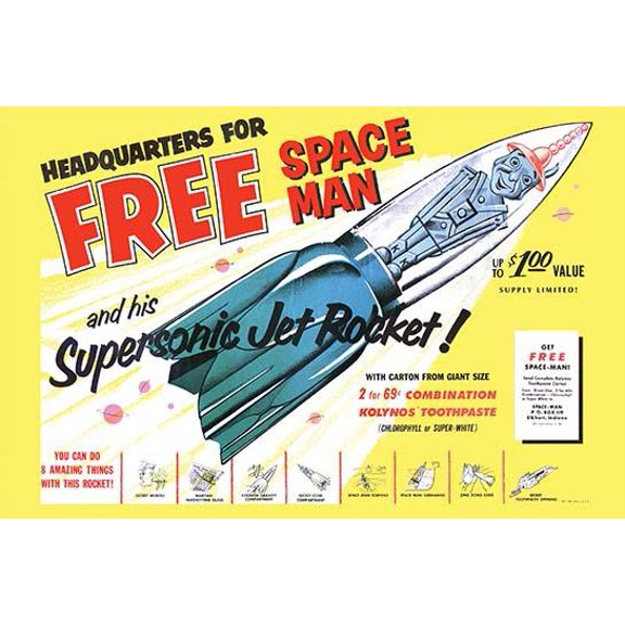 Supersonic Jet Rocket- Fine Art Canvas Print (20" x 30")