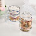 thumbnail image 5 of Iauyy 2 pack Transparent Floss Storage Container - Sealed Cotton Pad Can with PS Plastic Lid Dust-Proof for Bathroom Dressing Table,Watercolor Butterfly, 5 of 7