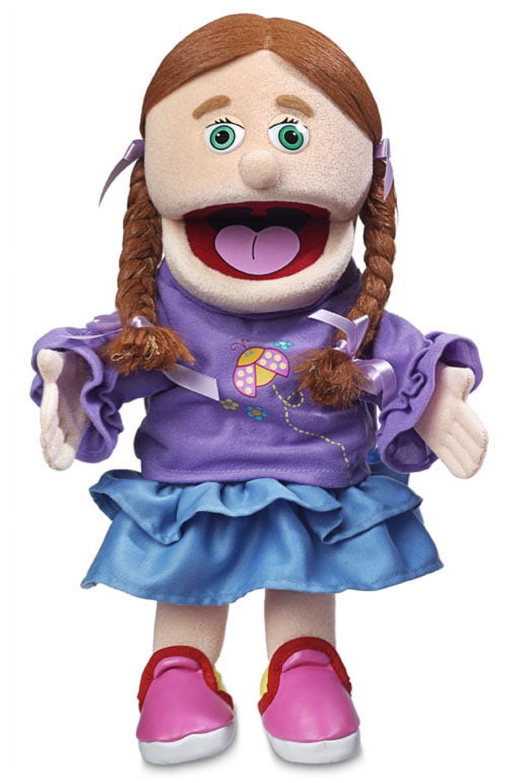 Silly Puppets Handpuppe „Jasmine“ (Hispanic) – Ca. 40 Cm, Beweglicher Mund & Arme, Abnehmbare Kleidung