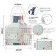 thumbnail image 7 of Pioneer Flower Floral Print Pattern Apron-Garden Aprons for Women with Pockets-Cotton Linen Waterproof Kitchen Cooking Gardening Aprons Adjustable for Kitchen,Cooking,BBQ and Salon 33x27 Inch, 7 of 7