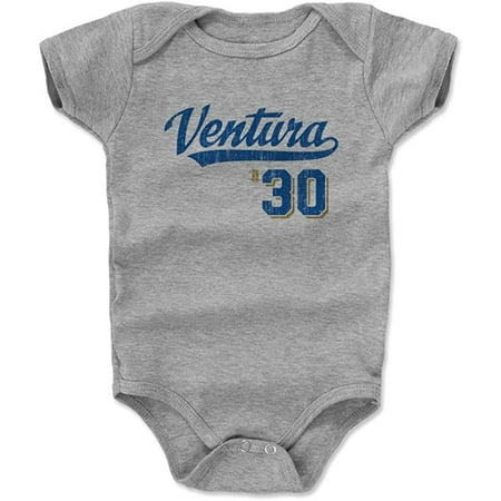 

Yordano Ventura Script B Kansas City Kids Onesie 12-18M Heather Gray