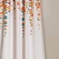 thumbnail image 3 of Pleurer Chambre de Fleur Obscurcissant Fenêtre Rideaux Turquoise/Tangerine 52X95+2 Ensemble, 3 of 3