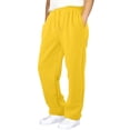 thumbnail image 2 of Baggy Cargo Sweatpants For Men Straight Wide Leg Open Bottom Drawstring Elastic Waist Workout Athletic Joggers Sweat Pants 3XL, 2 of 7