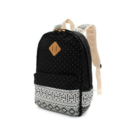 Meigar Casual Travel Canvas Backpacks for Girls, Durable Student Schoolbag Bookbag Fashion
