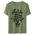 thumbnail image 3 of Hauts Décontractés à Col Rond pour Femmes, Chandail Imprimé Mignon pour la Journée des Enseignants, Manches Courtes, T-Shirt, 3 of 6