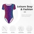 thumbnail image 5 of Picia Leopard Neon Rainbow Gradient Womens One Piece Swimsuits Modest Tummy Control Bathing Suits Lace Up Slimming Swim Suit-Large, 5 of 9