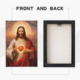 thumbnail image 5 of Aarocafa Inner Wood Frame Sacred Heart of Jesus Canvas Art-Divine Mercy Christian Wall Decor 8x12"|Christ Jesus Portrait Art|Gallery-Style Religious|Ready-to-Hang Spiritual Living Room Bedroom Art, 5 of 7