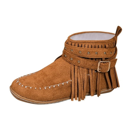 

Jungdeepe Women s Fashion Autumn And Winter Suede Fringe Side Zipper Ankle Boots Warm Comfortable Casual Shoes Toddler Rain Boots Taupe Boots Low Heel Heel Boots for Women Buckles Boots High Wide Rain