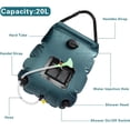 thumbnail image 2 of Kvago Solar Shower Bag, 5 Gallons/20L Solar Heating Camping Shower Bag with Removable Hose and On-Off Switchable Shower Head for Camping Beach Swimming Outdoor Traveling Hiking (Indigo Blue), 2 of 6