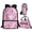 Axolotl Pink Cherry Blossom, variant on Duck Camo Kids Backpack with Lunch Box Set of 3 Kids School Book Bags for Girls Boys Children's Thermal Lunch Bag High School Bookbag Grade 9-12 Teen Cooler Bags, Water Bottle Crossbody Bag
