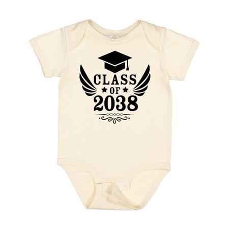

Inktastic Class of 2038 with Graduation Cap and Wings Gift Baby Boy or Baby Girl Bodysuit