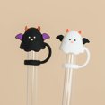 thumbnail image 6 of Halloween Silicone Straw Cover Set, 2-Pack Cute 3D Topper for Tumblers & Water Bottles, Reusable Dust-Proof Straw Caps for Summerween Parties, Spooky Season Gifts & Daily Drink Accessories, 6 of 9