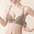 thumbnail image 6 of CFLVAEK Bras for Women No Underwire Full Coverage Everyday Bra Comfort Push Up T Shirts Bralettes Adjustable Straps Bras Coffee L, 6 of 6
