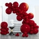 thumbnail image 1 of Balloon PartyWoo rojo rubí, paquete de 100 unidades de diferentes tamaños, 1 of 8