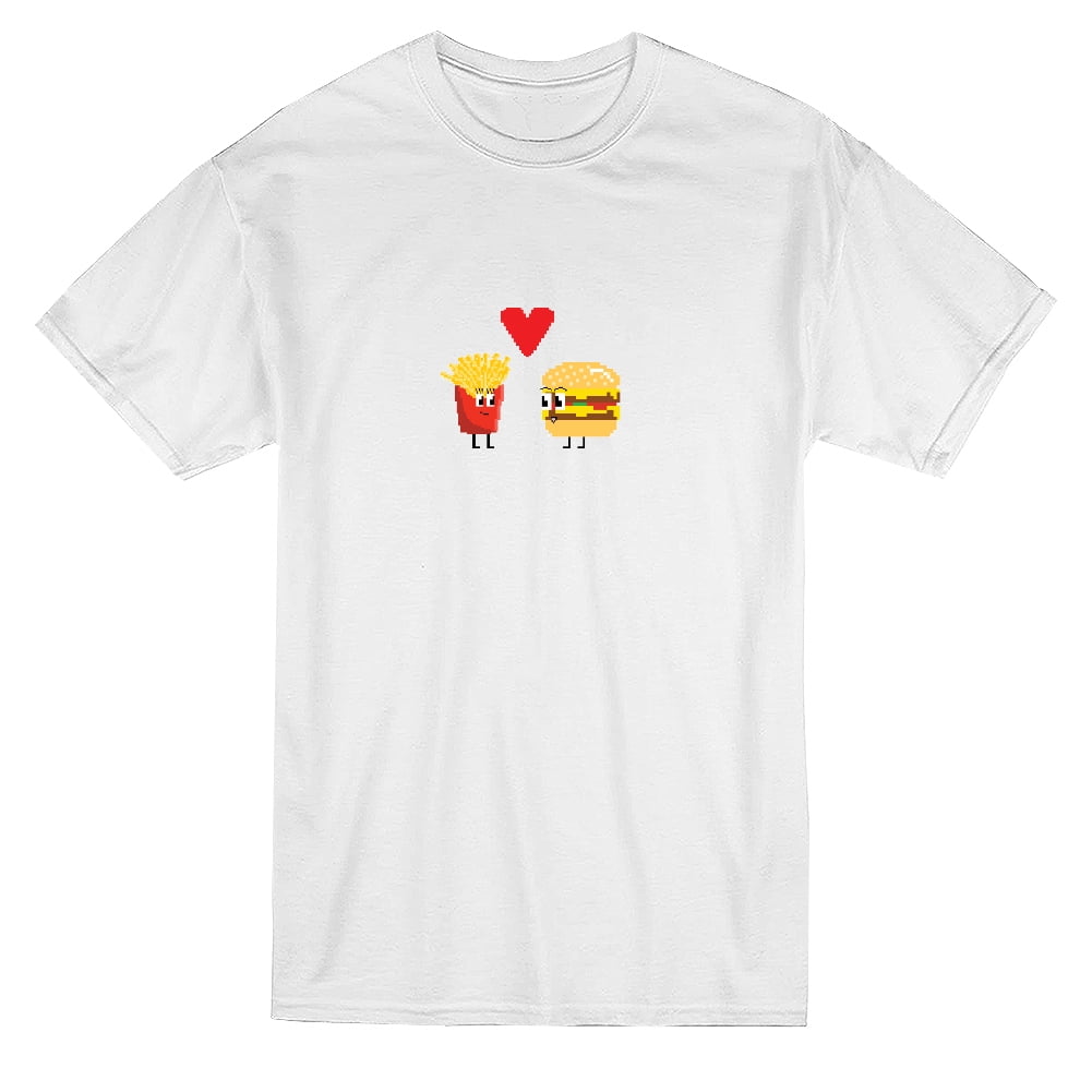 Kawaii Cute Pixel Burger Fries Love 