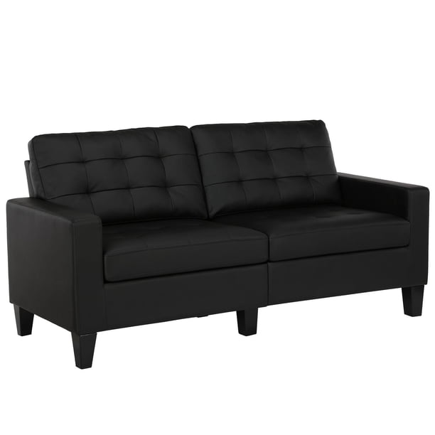 DHP Emily Sofa Couch, Living Room Furniture, Black