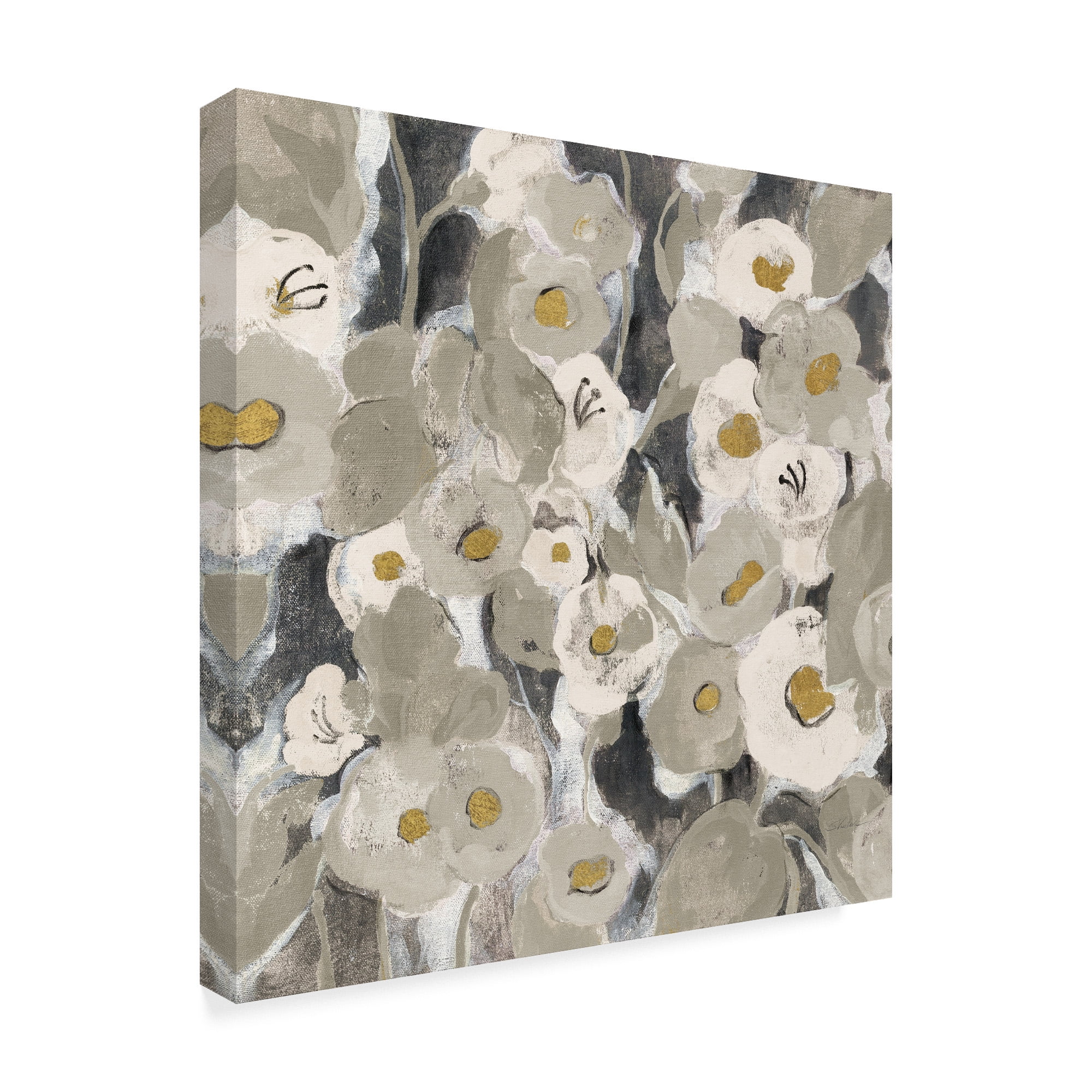 Trademark Fine Art 'Velvety Florals Neutral II' Canvas Art by Silvia Vassileva