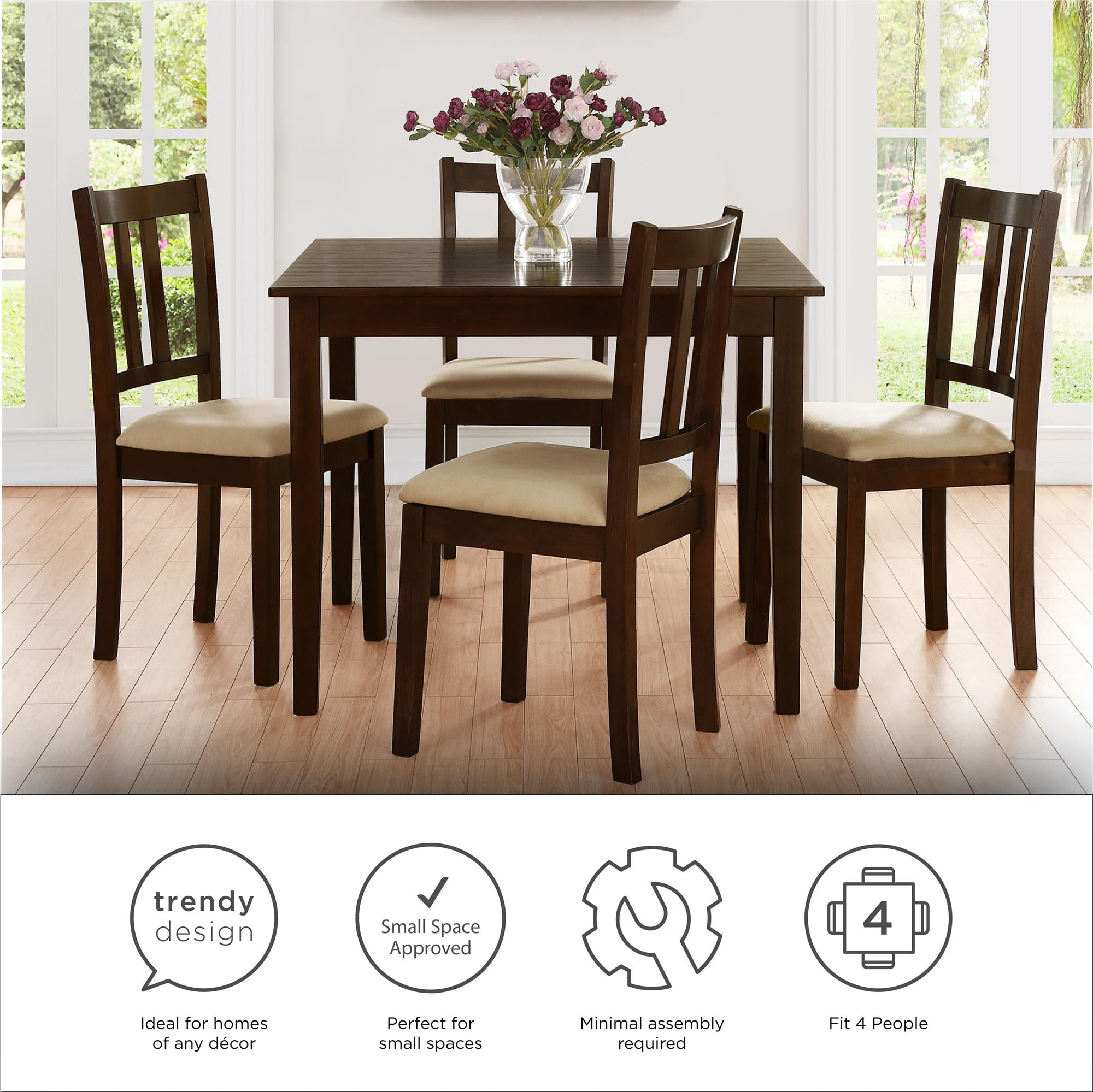 DHP Redmond 5Piece Traditional Height Dining Set Best Deals and Price