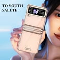 thumbnail image 6 of Allytech Phone Case for Samsung Galaxyx Z Flip 3, Hybrid Rugged Protective Hinge Protection Shockproof Transparent Back Cover Case for Samsung Galax Z Flip3 - Rosegold, 6 of 7