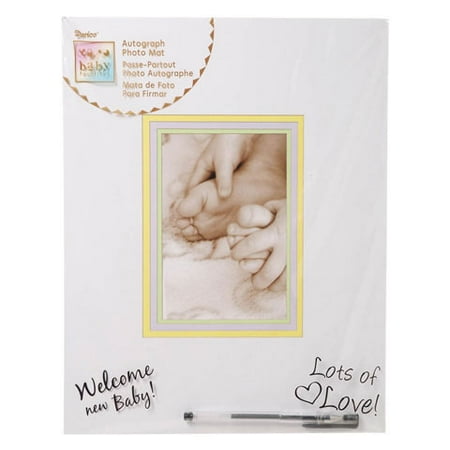 Baby Shower Autograph Photo Mat - Pastel Insert - Fits 4 x 6 inch Photo