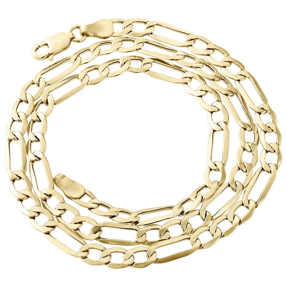 Figaro Chain 5mm Necklace Lobster Clasp 
