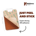 thumbnail image 4 of Wallaroo Leather Phone Card Holder Stick on Wallet for all Smartphones, 4 of 4