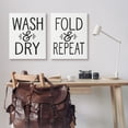 thumbnail image 2 of Stupell Indtries Wash Dry Fold Repeat Laundry Phrase Black White,24 x 30,Design by Lettered and Lined, 2 of 6