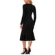 thumbnail image 3 of Vestidos Bodycon INSPIRE CHIC para mujer, vestido de fiesta y club de cuello cuadrado y manga larga, talla XS, color negro, 3 of 6