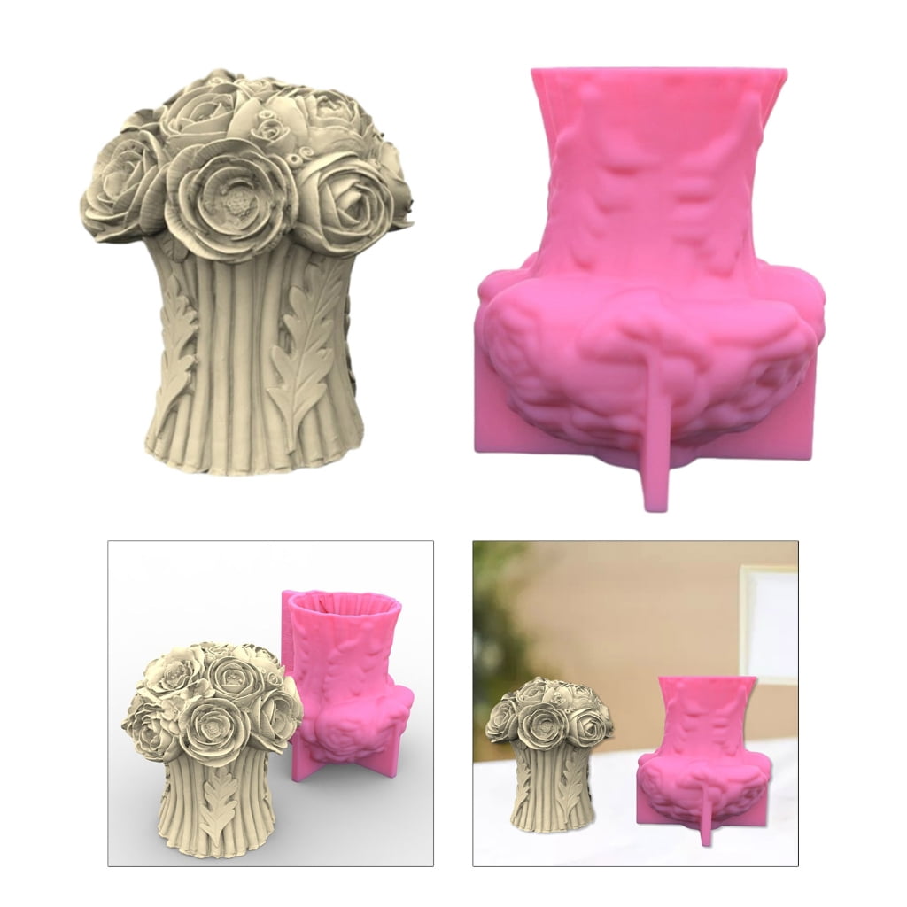 BQBQERT Rose Flower Silicone Epoxy Resin Mold Table Ornament Making Tool for Making Craft Supplies