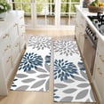 thumbnail image 4 of Kitchen Rugs Sets Of 2,Purple Floral and Petal Pattern Anti Fatigue Kitchen Mat Rugs Non Slip Washable,Decorative Kitchen Floor Mats for Kitchen,Sink,Laundry,17"X47", 4 of 5