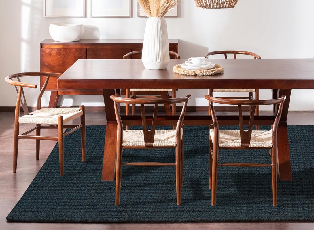 Delara Premium Handwoven 100% Jute Area Rug (7'.8" x 10'), Natural Fiber Boucle Design, 0.25" Thick – Durable Rug for Living Room, Bedroom & Entryway