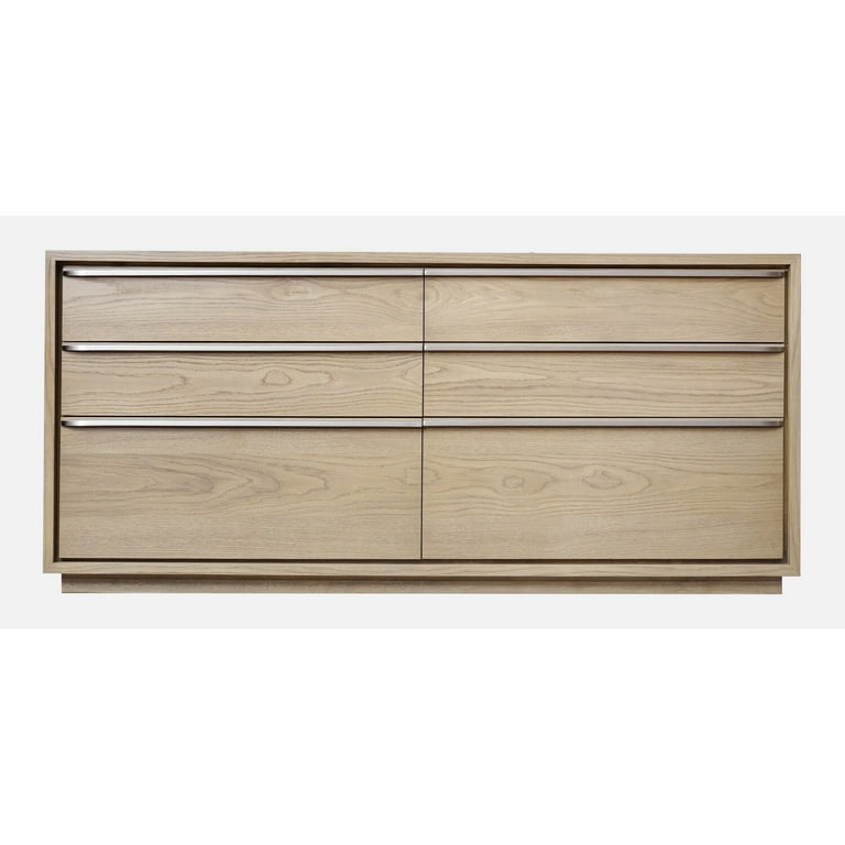 chinese dress ladies Rustic Lodge Live Edge Brown Solid Acacia Wood 6 Drawer Double Dresser   SLATE CUSTOM