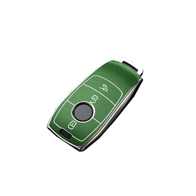 Kenally Funda de llave modificada para coche de TPU, funda de carcasa remota, soporte protector, accesorio de moda, reemplazo para Mercedes Automoción decorativa y accesorios Verde