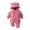 ZA Pink, variant on Baby Jumpsuit Snowsuit for 0-9 Months , Bear Snowsuit Fluffy Winter Keep Warm , Romper Warm Coat Size 3 Months-6 Months